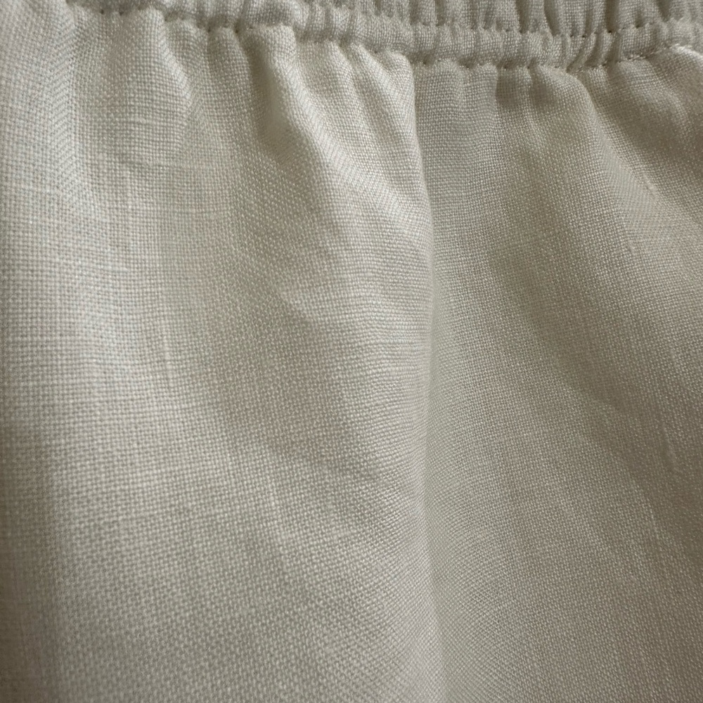 100% Linen Club Monaco Cream High Waist Shorts W/Pockets $98 - Picture 6 of 7